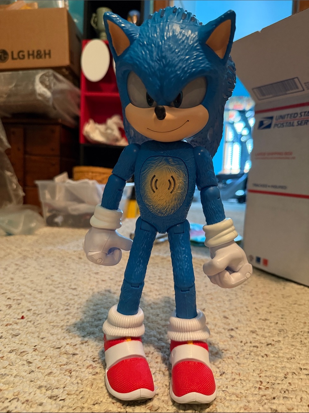 Blue Sonic Action Talking Figure Toy -